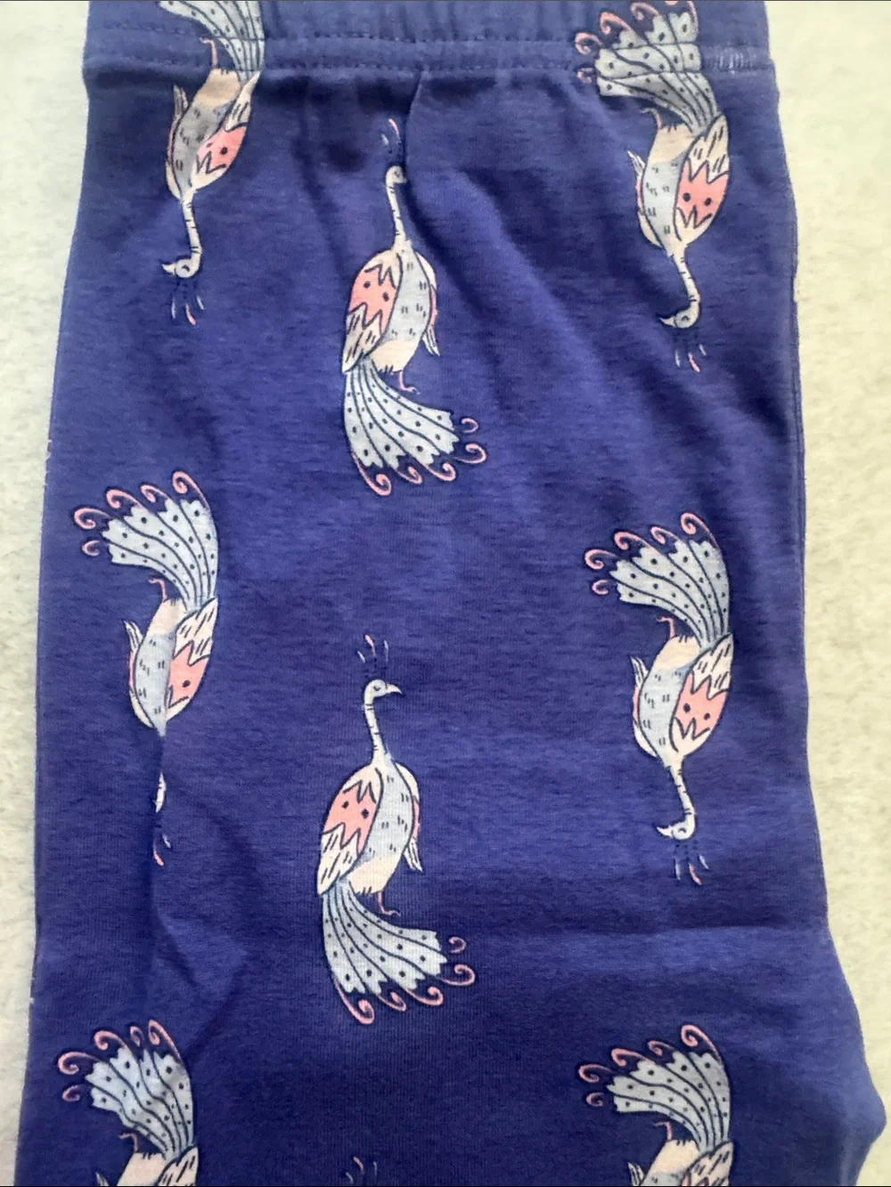 Carter’s Girls' Pink 'DREAM' Long-Sleeve Pajama Top with Blue Printed shorts 12